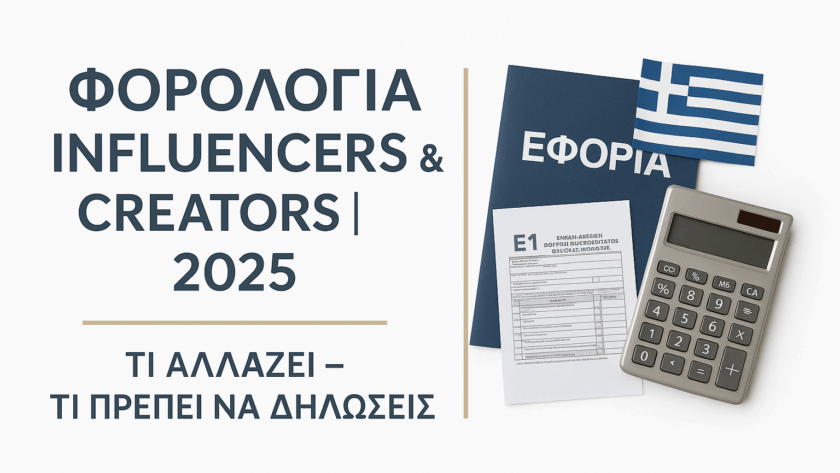 Φορολογία για Influencers, Youtubers & Content Creators στην Ελλάδα [2025]